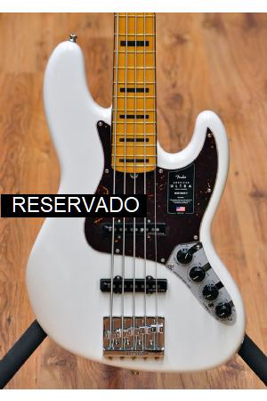 Fender American Ultra Jazz Bass V Maple Arctic White